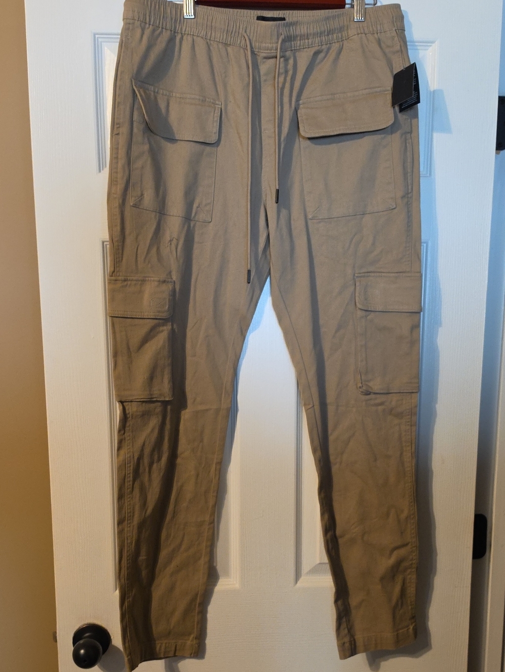 Fashion Nova Men's Cargo Pants in Khaki